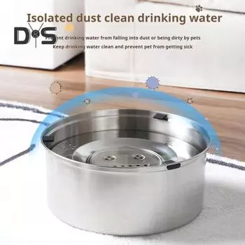 Миска для воды для собак, 3 л/1 л, медленная подача, защита от разливов, большая емкость, диспенсер для воды для маленьких, средних и крупных домашних животных 1L