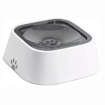 Миска для воды для собак, Миска для собак Непроливающаяся Миска для воды для домашних животных 1 л(35 унций), Миска для медленной подачи воды, миска для воды для собак, перевозимая на автомобиле, для собак/кошек/домашних животных 22.5x18.5x7.8cm белый