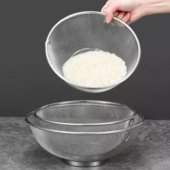 Миска из нержавеющей стали для еды, фруктов, овощей, сливная емкость, миски для смешивания салатов, супов, яиц, венчики, домашняя посуда, кухонные принадлежности