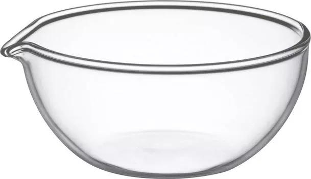 Миска из термостойкого стекла iwaki AGC Techno Glass с носиком, внешний диаметр 50 мл, безопасная конструкция с широким горлом для легкого смешивания ингредиентов, низкий центр чистый
