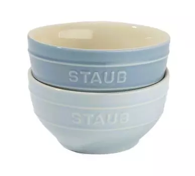 Миска staub керамическая 12 см, набор из 2 предметов, керамическая маленькая миска для макарон, безопасная для использования в микроволновой печи, японская керамическая миска Ceramic Blue [Авторизованный продукт] Z1023-686