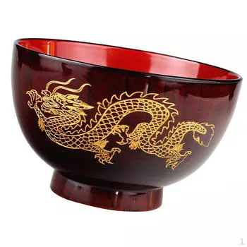 Миски Деревянная сервировочная миска для салатов, - дракон