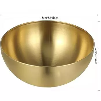 Миски для смешивания Кухонная сервировочная миска, Золотая салатница - Нержавеющая сталь, вложенная большая суповая миска, металлическая миска для хлопьев, для приготовления пищи, выпечки, приготовления салата золотой