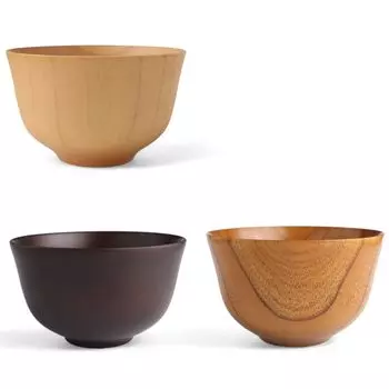Miso Soup Dark x Current model J-kitchens Bowl, Wooden, Modern, Habara, Natural, Lacquer, Brown, 3-Color Set, 11.5cm 6.6cm,