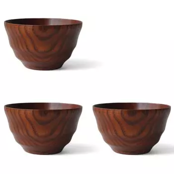 Мисо Супницы Деревянные Современные Подходящие Супницы Лакированные Суры Набор из 3 шт. x Текущая модель J-kitchens 11,7 см 6,9 см