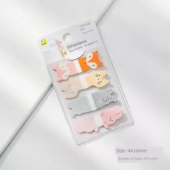 Miss Ben Student Only Office Writing Sticky Notes Fox Bear rabbit 4 color(Cute animal)