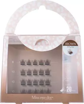 Miss Eye Doll 1 Second Eyelash Extensions Natural Type Brown False Eyelashes 8-12mm коричневый