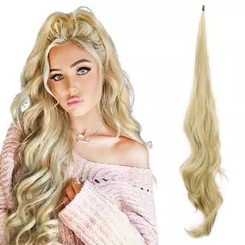 Мисс парик 30 дюймов синтетический гибкий хвост с длинным волнистым многослойным хвостом парик для женщин повседневная одежда 75cm