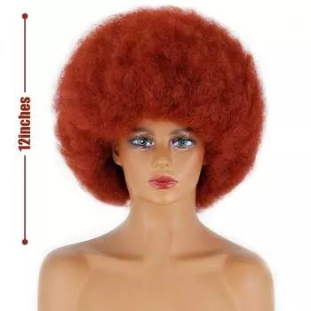 Мисс парик афро женский кудрявый пышный парик из синтетического волокна короткий пышный рыжий парик для косплея повседневная одежда для вечеринок