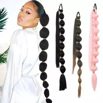 Мисс парик синтетические афро пышные хвостики наращивание для женщин длинный хвост прямой фонарь хвостики кусочки волос 75cm