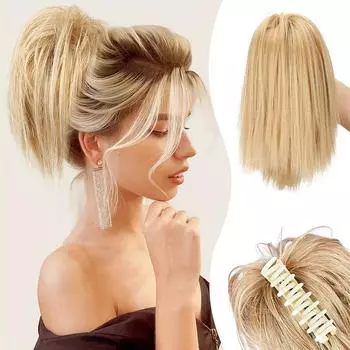 Мисс парик, синтетические грязные пучки волос, прямые волосы, наращивание когтей, заколки в хвост, пучки волос для женщин, волосы для ежедневного использования 25cm