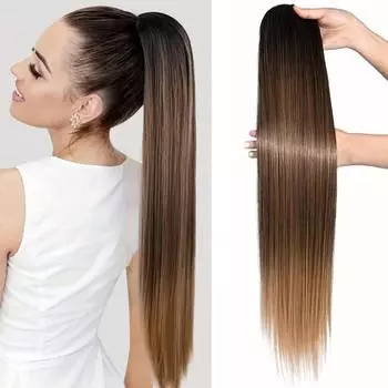 Мисс парик синтетический длинный прямой хвост на шнурке конский хвост на зажиме для наращивания волос парик для женщин одежда для косплея 70cm