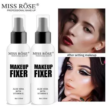 MISS ROSE 100 мл/шт. Изысканный спрей для макияжа для девочек, натуральный витамин, увлажняющий и питательный фиксатор макияжа, стойкий макияж 01#