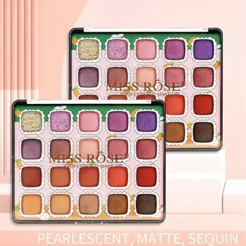 MISS ROSE 20-в-1 Изысканные блестящие тени для век с бриллиантами и звездами для девочек, водостойкие сексуальные тени для век N1