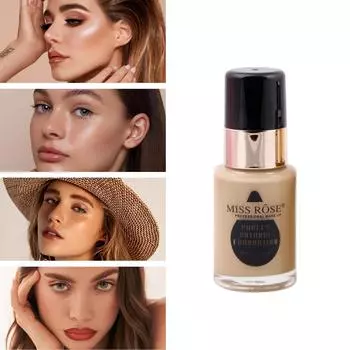 Miss Rose Liquid Foundation Невидимая тональная основа под макияж с полным покрытием 30 мл