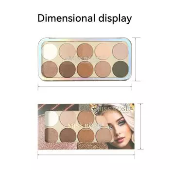 Палитра Miss Rose Of Fashion 10 цветов для макияжа лица, хайлайтер, бронзер