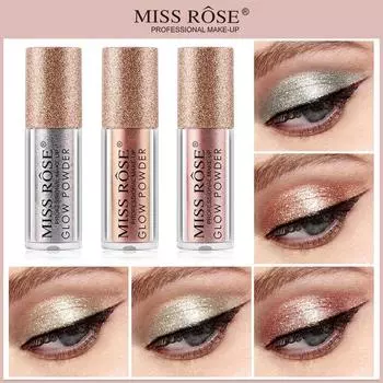 Miss Rose Super Glitter Водостойкие роликовые тени для век 5 Монохромные жемчужные блестящие тени для век Tiktok Популярный макияж