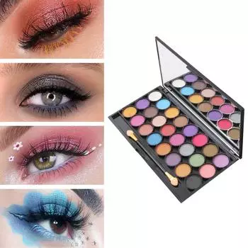 Мисс Роза 24 цветов матовые и блестящие тени для век, водостойкие и стойкие с макияжем