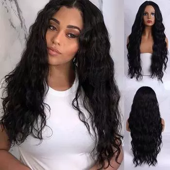 MISS WIG Длинные синтетические волнистые волосы с омбре парики с челкой для белых и черных женщин Парик для косплея Лолиты 27