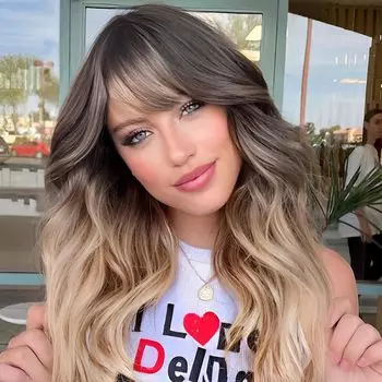 Кудрявый парик боб с челкой, короткие волнистые парики для женщин, синтетические термостойкие парики боб-стиль 46cm