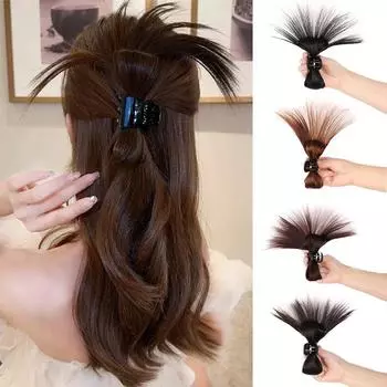 MISS WIG Небрежный пучок для волос, зажим для волос, грязные пучки для волос, накладные волосы, короткие регулируемые прически для женщин, легкие пряди для волос 15cm