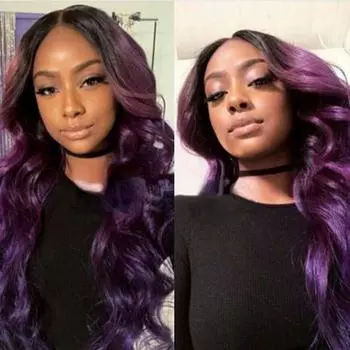 MISS WIG Модный длинный волнистый парик Ombre Blonde Синтетический парик для женщин 1wig&1cap серый