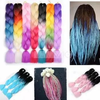 MISS WIG Ombre Long Jumbo Braids Волосы Синтетические наращивания волос 69 цветов в наличии