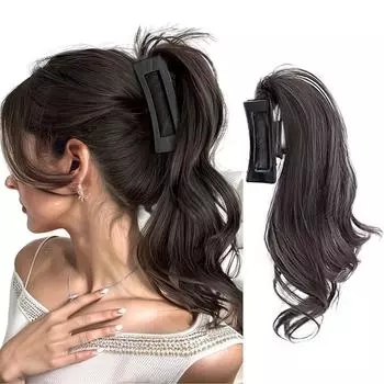MISS WIG Синтетические 12-дюймовые зажимы для наращивания волос в хвосте Короткие волнистые вьющиеся волосы Заколки для волос для женщин Косплей 30cm