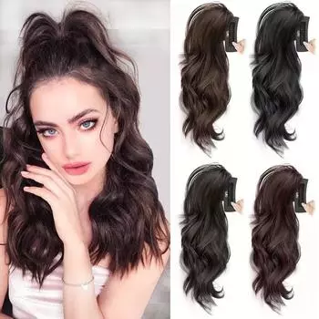 MISS WIG Синтетические 12-дюймовые зажимы для наращивания волос в хвосте Короткие волнистые вьющиеся волосы Заколки для волос для женщин Косплей 30cm