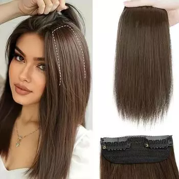 MISS WIG Синтетические 2 клипсы в волосах короткие прямые накладные волосы накладные натуральные невидимые шпильки для женщин аксессуары для истончения волос 30cm