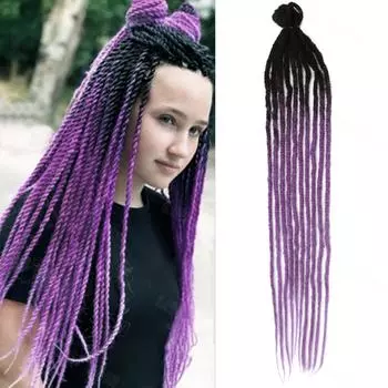 MISS WIG синтетические длинные прямые крючком накладные волосы 1 упаковка DIY косички для женщин косплей одежда 45cm