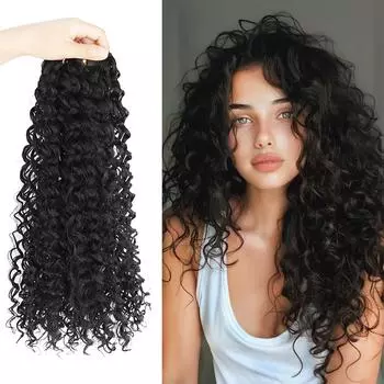 MISS WIG синтетические длинные вьющиеся волосы на заколках из волнистых волос, плетение волос, волнистые волосы для женщин 45cm