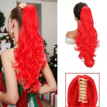 MISS WIG синтетические длинные волнистые накладные волосы для хвоста, накладные волосы для женщин 65cm