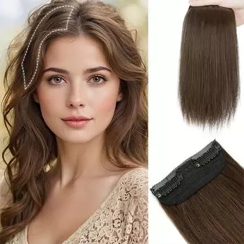 MISS WIG Синтетические короткие прямые волосы гладкие и пушистые 2 клипсы для накладных волос невидимые накладки для накладных волос для женщин повседневные аксессуары 30cm