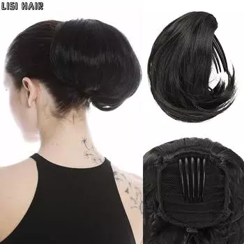 MISS WIG синтетические короткие волосы в виде хвоста в виде пучка с расческой на заколке, прическа в виде пучка на шнурке, волосы для женщин, повседневная одежда 20cm