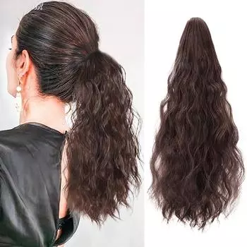 MISS WIG Синтетические волнистые вьющиеся волосы на заколке для хвоста, натуральный накладной хвост для женщин, одежда для косплея 40cm