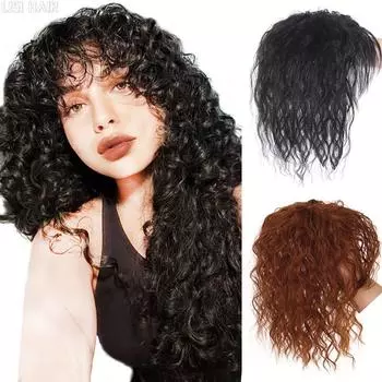 MISS WIG синтетические застежки, парик с челкой, зажим на макушке, наращивание волос, шиньон 25cm