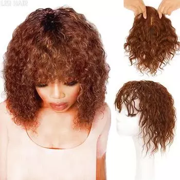 MISS WIG Синтетический черный парик Женский стиль Короткие вьющиеся волосы Натуральный пушистый кукурузный парик Кусок парика для женщин Одежда для косплея 25cm