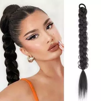 MISS WIG Синтетический длинный плетеный хвостик для наращивания волос, термостойкий накладной хвост для волос для женщин 40cm