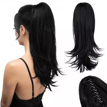 MISS WIG Синтетический Длинный Волнистый Конский Хвост На Зажиме Для Наращивания Волос Конский Хвост Шиньон Для Женщин Аксессуары Для Волос Волосы 35cm