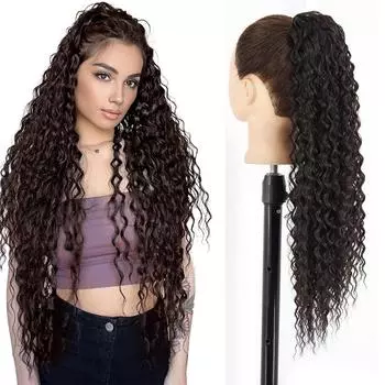 MISS WIG синтетический длинный волнистый вьющийся шнурок для наращивания волос в виде конского хвоста на заколке в натуральном виде для женщин на каждый день 50cm