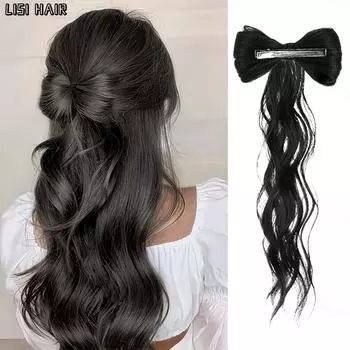 MISS WIG Синтетический галстук-бабочка Полувысокий хвостик Волнистые косы для волос Зажим для волос Сумки для волос Галстук-бабочка на голову Хвост Аксессуары для волос