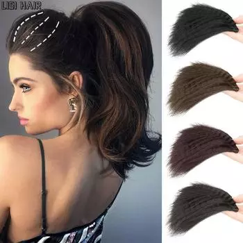 MISS WIG Синтетический парик с текстурой кукурузных усов на зажиме в верхней части черепа для женщин, повседневная одежда 20cm