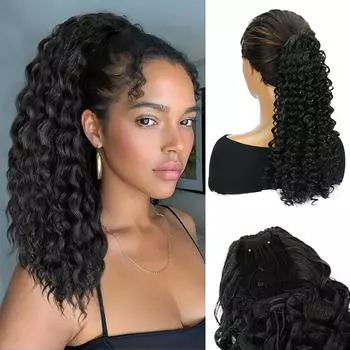 MISS WIG синтетический свободный кудрявый парик с хвостиком, высокотемпературное волокно, легко носить, хвостик для женщин, повседневная одежда 40cm