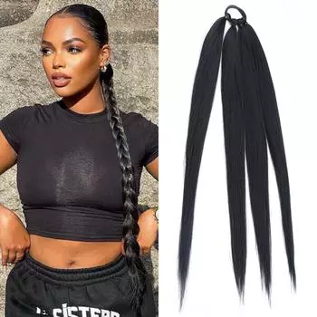 MISS WIG синтетическое волокно 26 дюймов косички яки наращивание хвоста боксерские косички с резинкой косы яки 65 cm