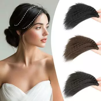 MISS WIG Synthetic Short Straight Hair Toppers Clip In Top Hair Piece Extension Natural Looking Toupee For Thinning Hair For Women Daily Wear 20cm