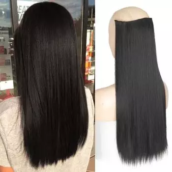 MISS WIG Женщины Длинные Прямые Волнистые Наращивание Волос Парик Синтетическое Волокно Парик 5 Зажимов Черный Коричневый Светлый Парик Косплей Ежедневное Использование