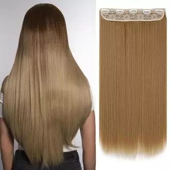 MISS WIG, женские длинные прямые волосы, парик из синтетического волокна, натуральные 5 зажимов, черный, коричневый, светлый, для повседневного использования