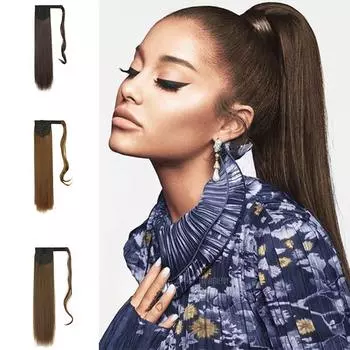 MISS WIG, женские шелковистые прямые синтетические заколки на шнурке, хвостик, шиньоны для женщин, наращивание волос