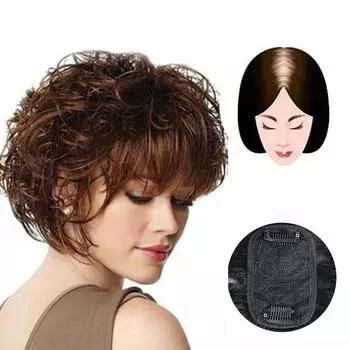 MISS WIG, женские вьющиеся волосы, зажим для наращивания волос на макушке, седые волосы, чистый цвет, шиньон из натурального синтетического волокна